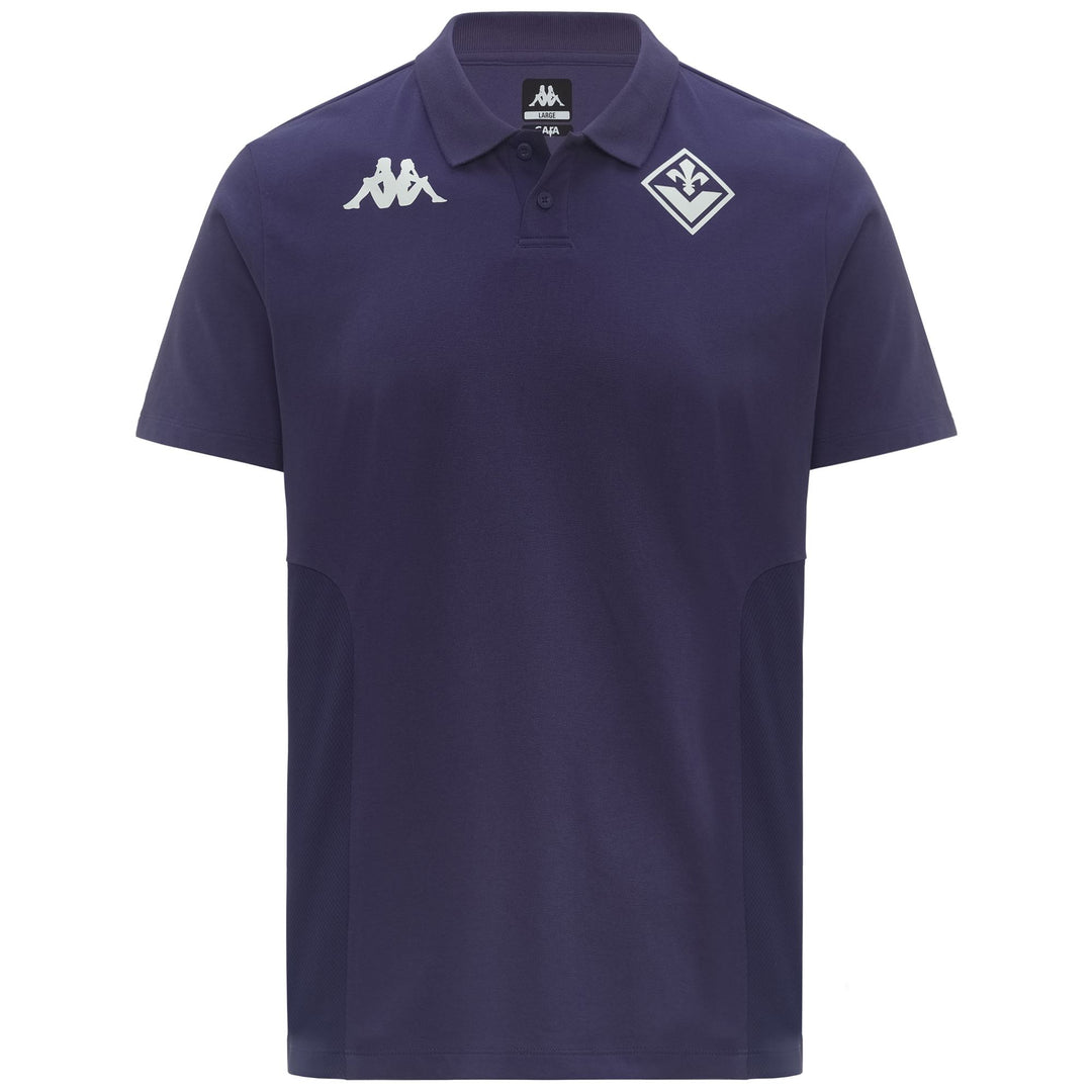 Blue Men's Slim Fit ACF Fiorentina Football Polo Shirt 01
