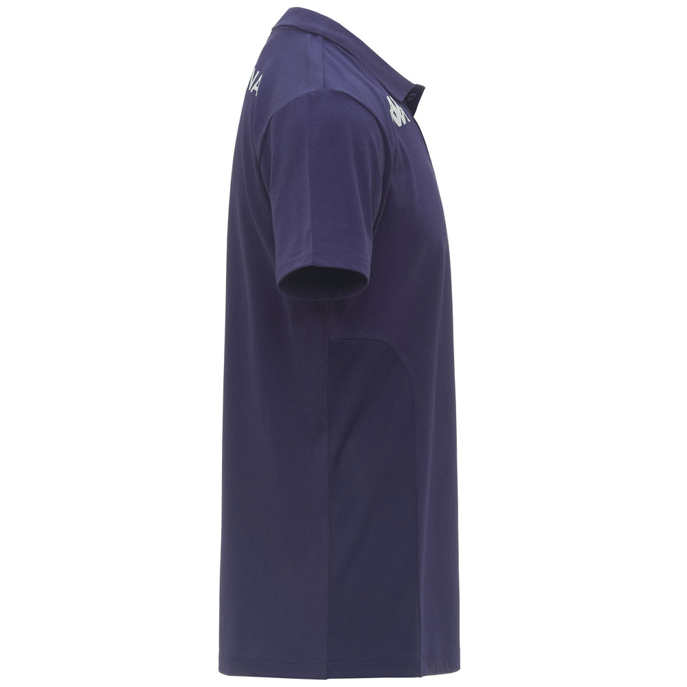 Polo de football ACF Fiorentina bleu pour homme, coupe ajustée 02