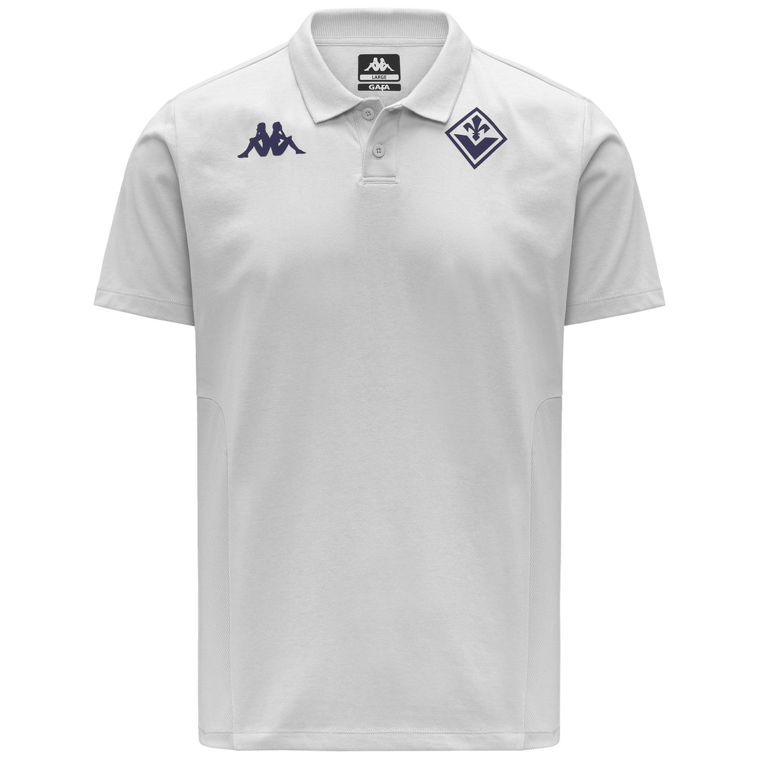 Polo de football ACF Fiorentina gris pour homme, coupe ajustée main