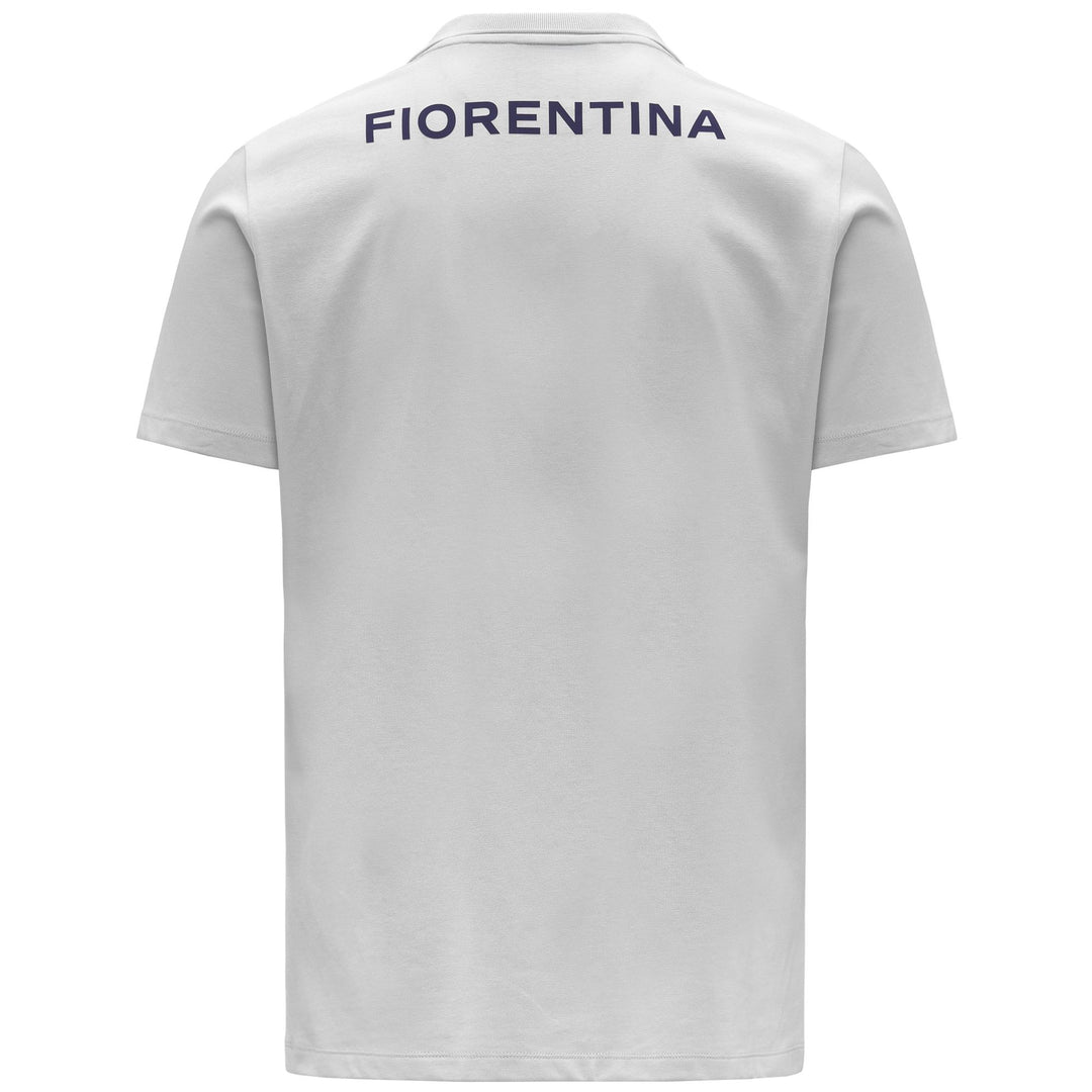 Polo de football ACF Fiorentina gris pour homme, coupe ajustée main