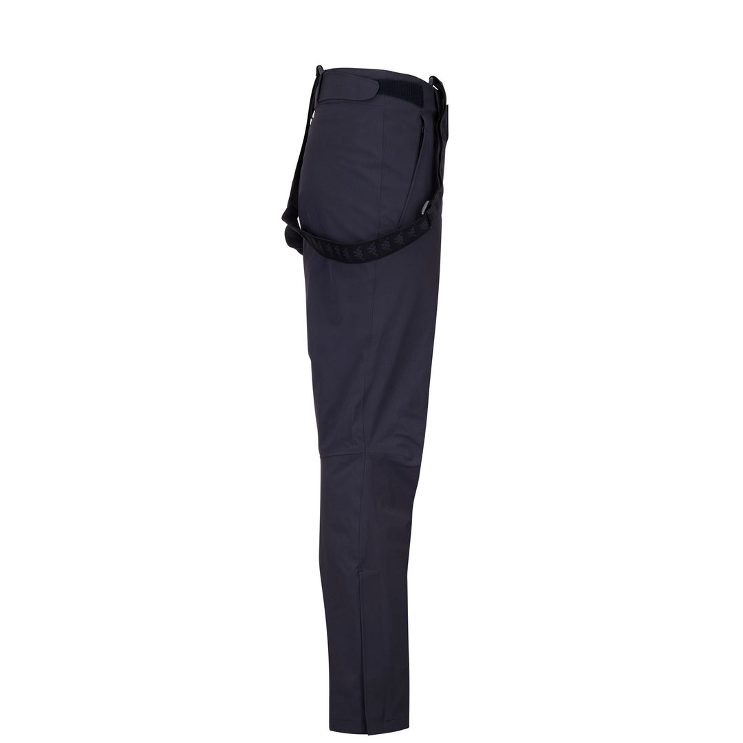 Pantalon de ski unisexe bleu rembourré avec protection imperméable main