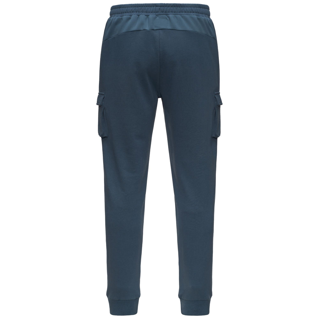 Blue Men's Regular Fit Cargo Pants with Elasticated Waist main