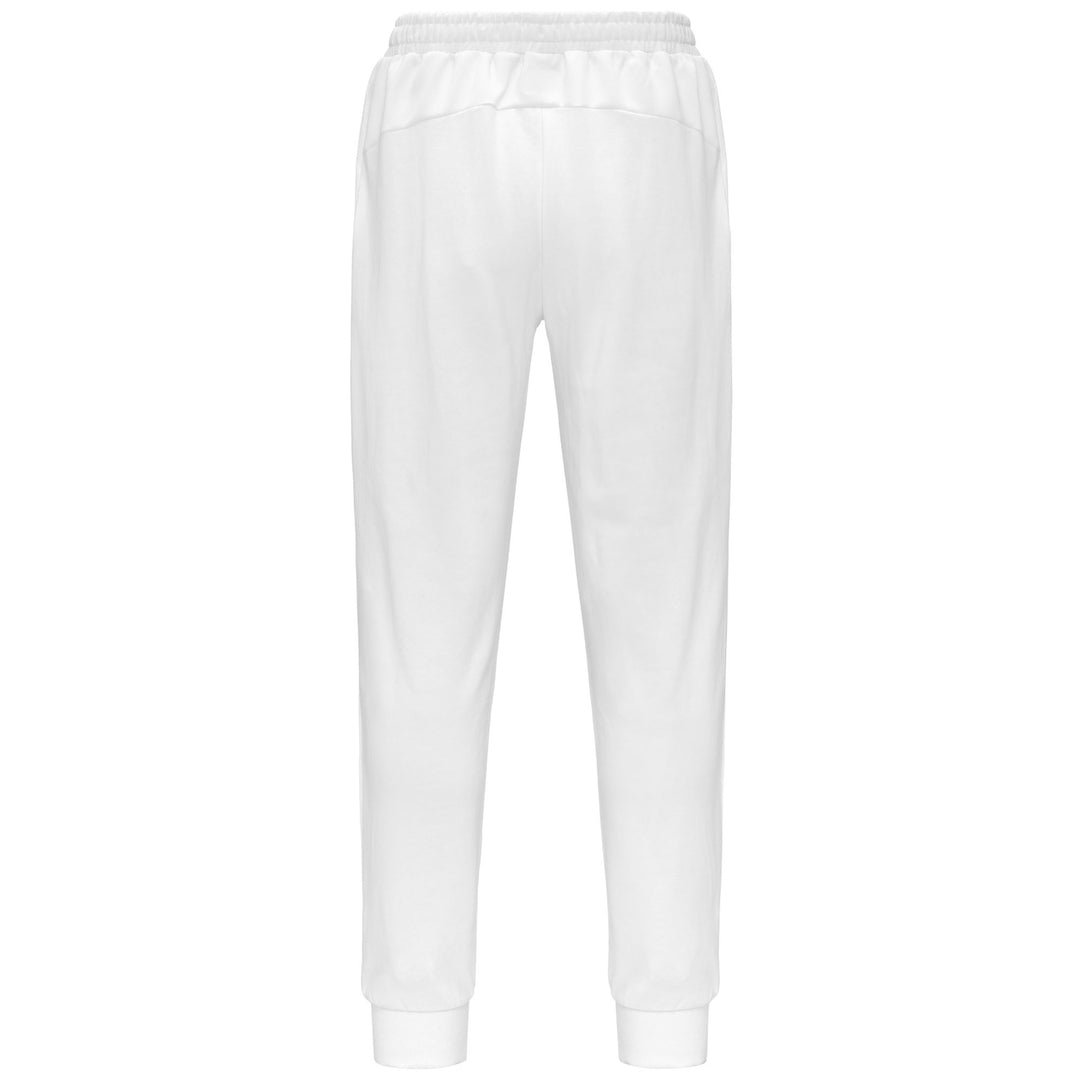 White Men's Slim Fit Sport Trousers with Breathable Mesh Inserts main