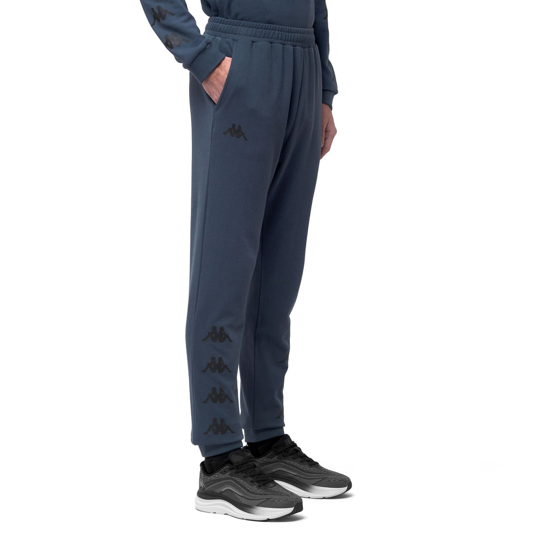 Blue Men's Slim Fit Sportswear Trousers with Mesh Inserts main