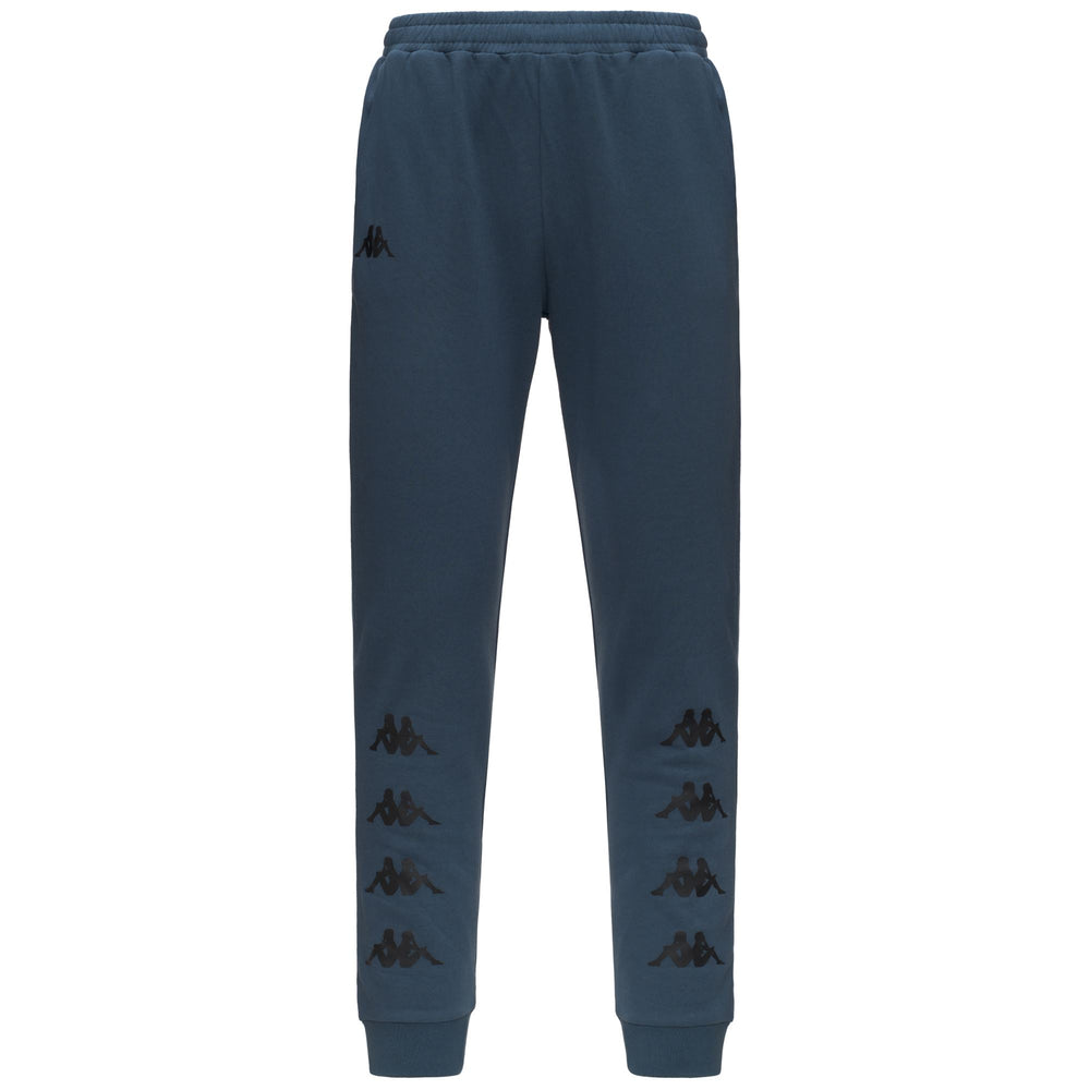 Pantalones deportivos azules de corte ajustado para hombre con inserciones de malla. 02