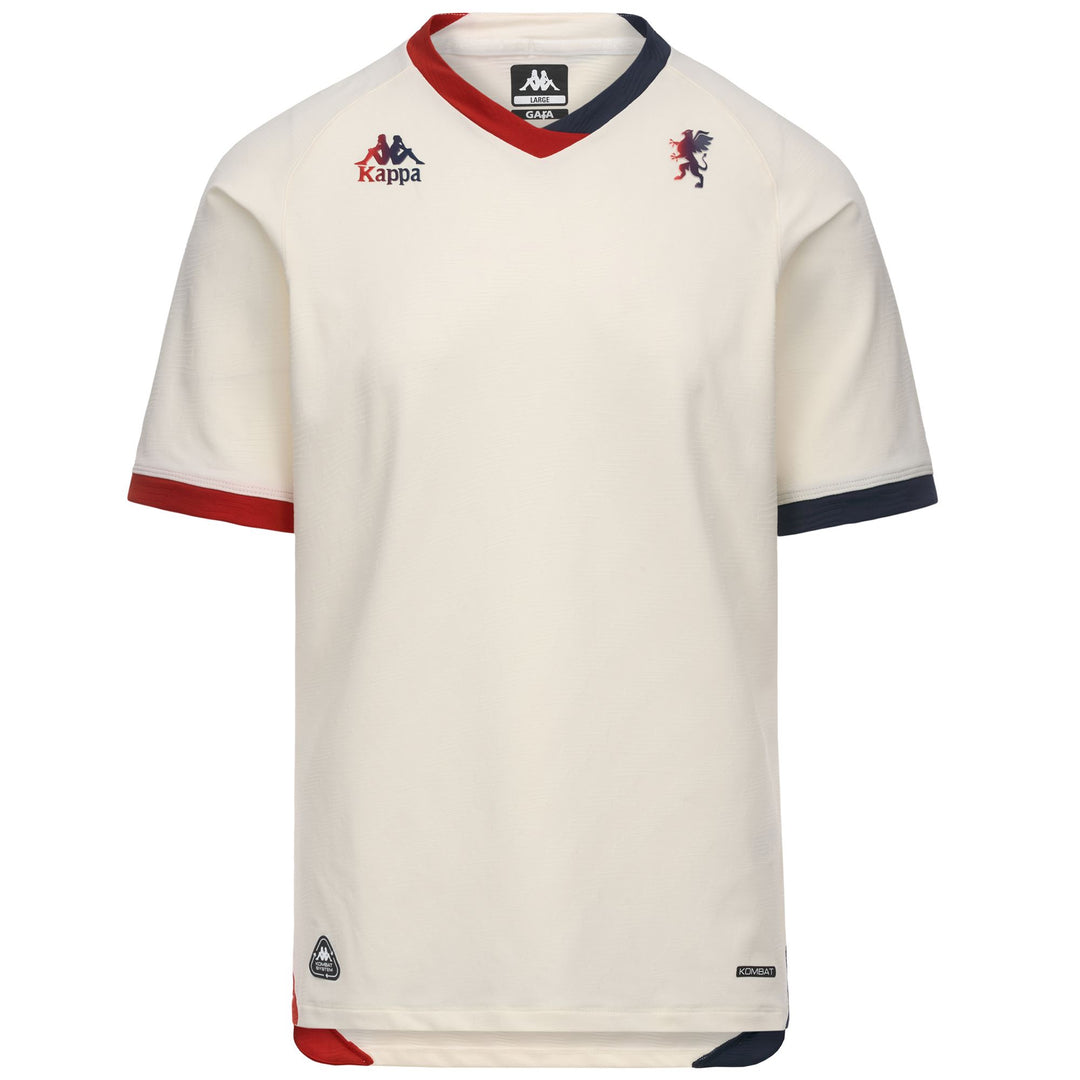 White Men's Regular Fit Genoa CFC Football Shirt in Recycled Fabric 01