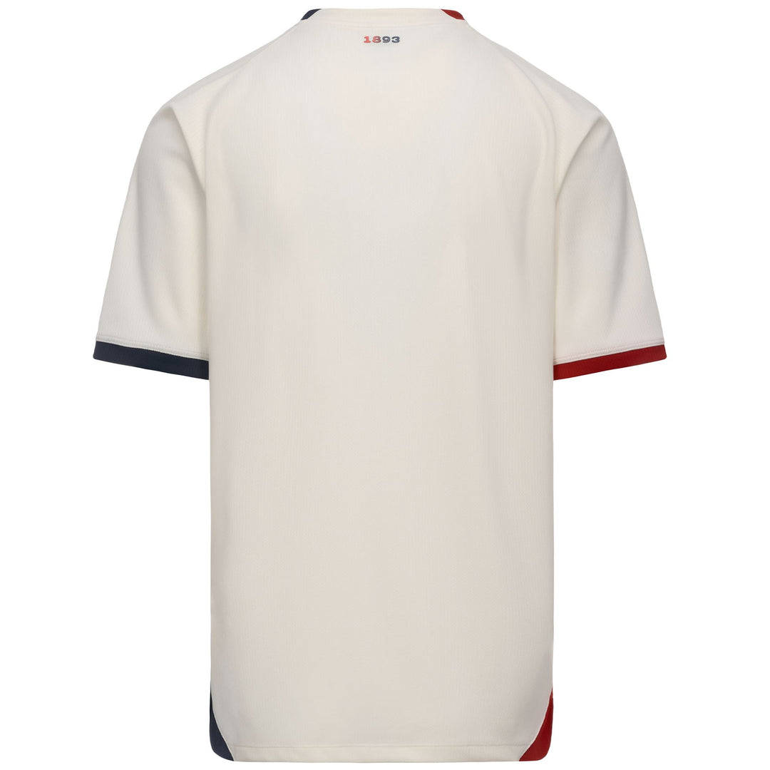 Maglia da calcio da uomo bianca a vestibilità regolare del Genoa CFC, realizzata in tessuto riciclato. main