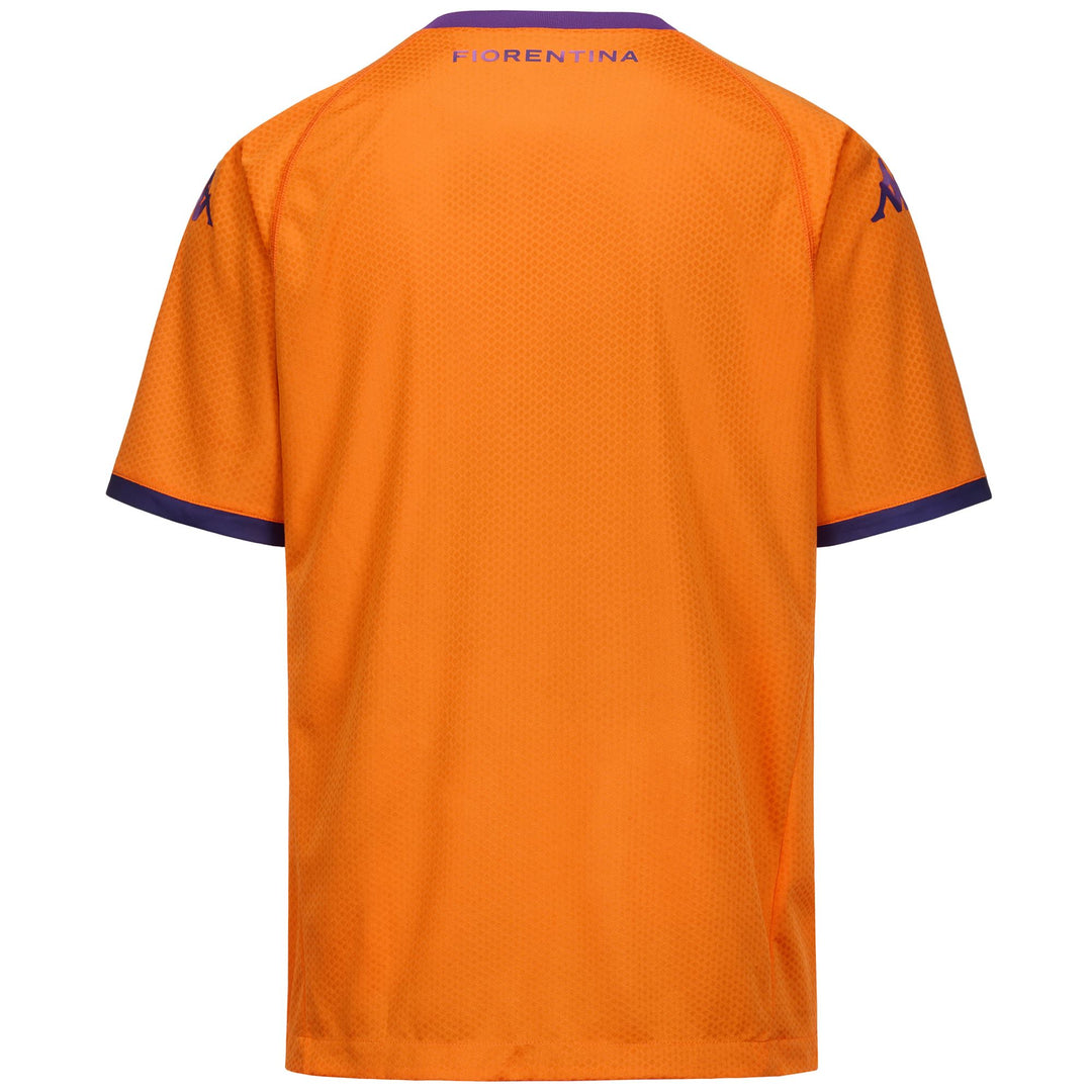 Maillot de match orange pour homme ACF Fiorentina, coupe ajustée main