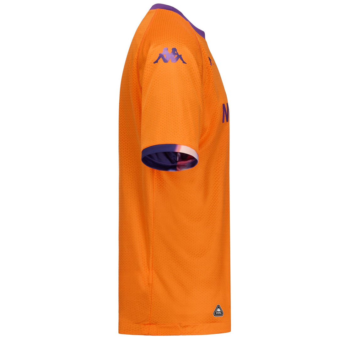 Maillot de match orange pour homme ACF Fiorentina, coupe ajustée main