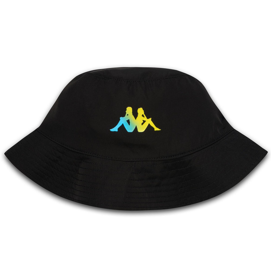 Sombrero de pescador reversible unisex negro con gráfico degradado main