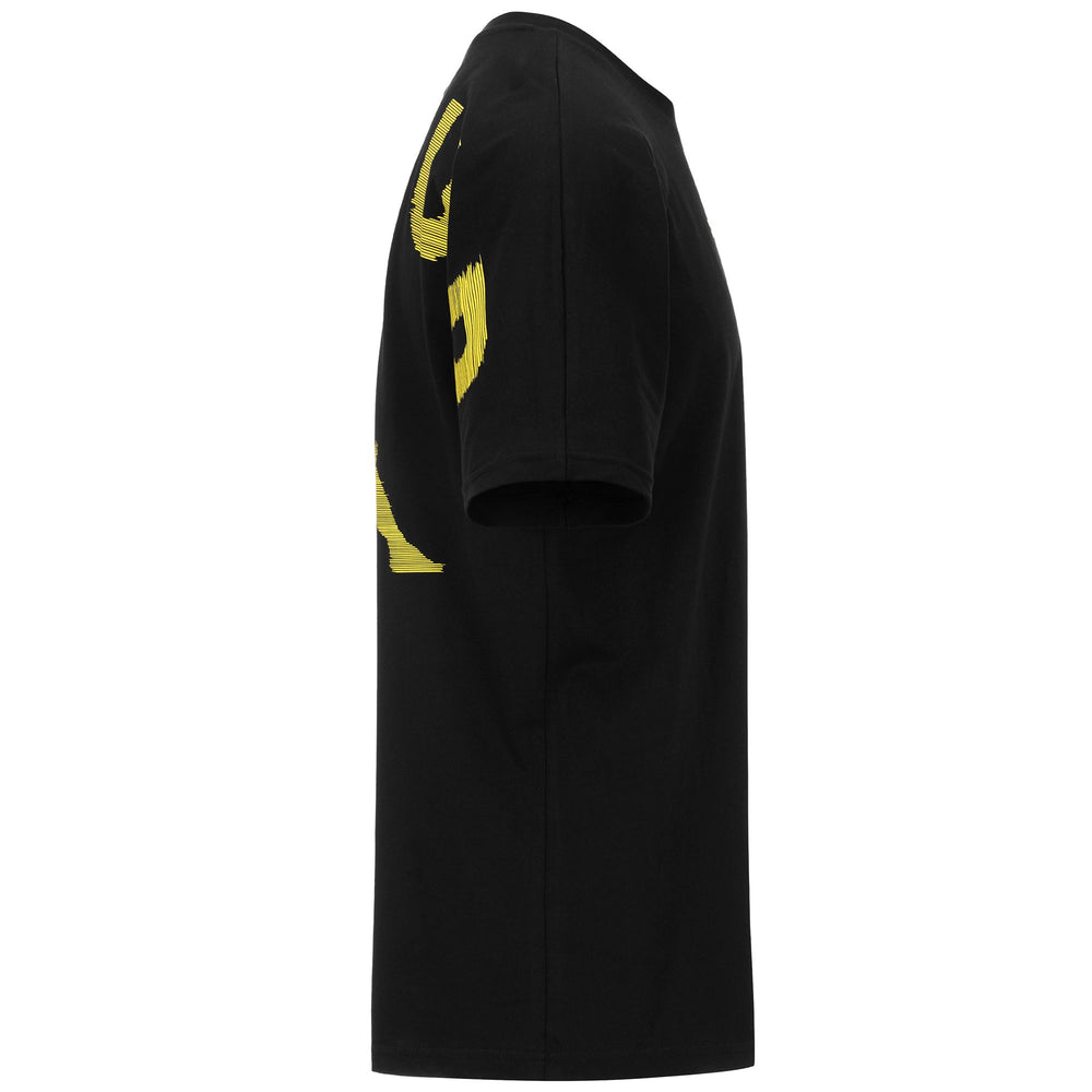 Camiseta negra de corte cómodo para hombre con estampado gráfico 02