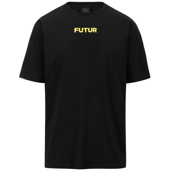 Men's Comfort Fit Black Sportswear T-Shirt | Kappa