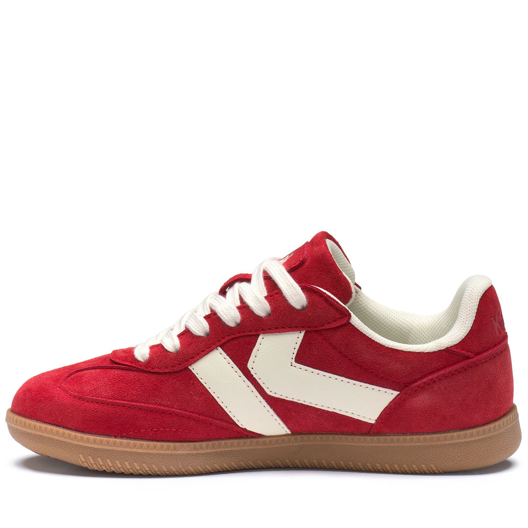 Zapatillas deportivas bajas unisex rojas con suela de goma. main