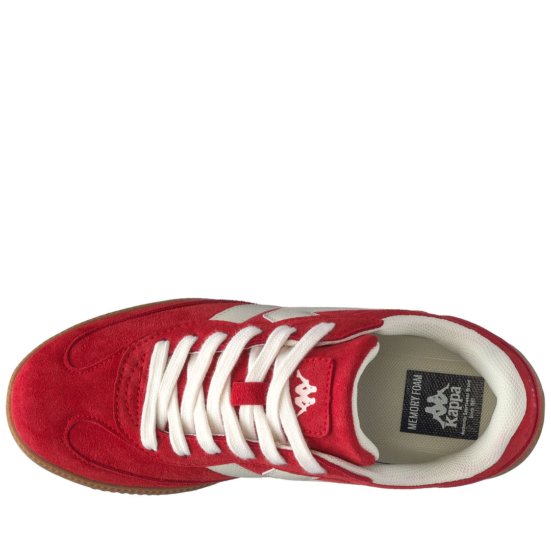 Zapatillas deportivas bajas unisex rojas con suela de goma. main