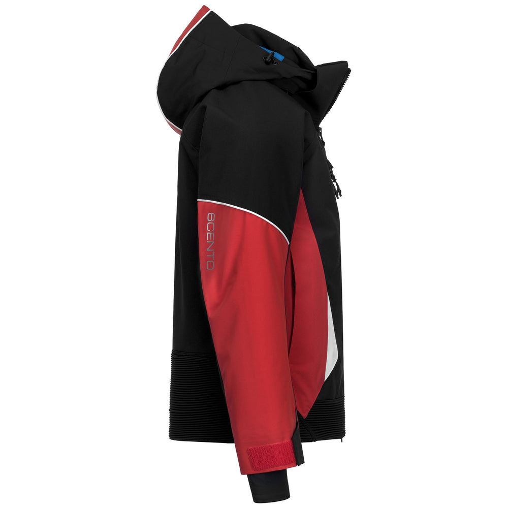 Black and Red Unisex Regular Fit Ski Jacket with Waterproof Protection 02