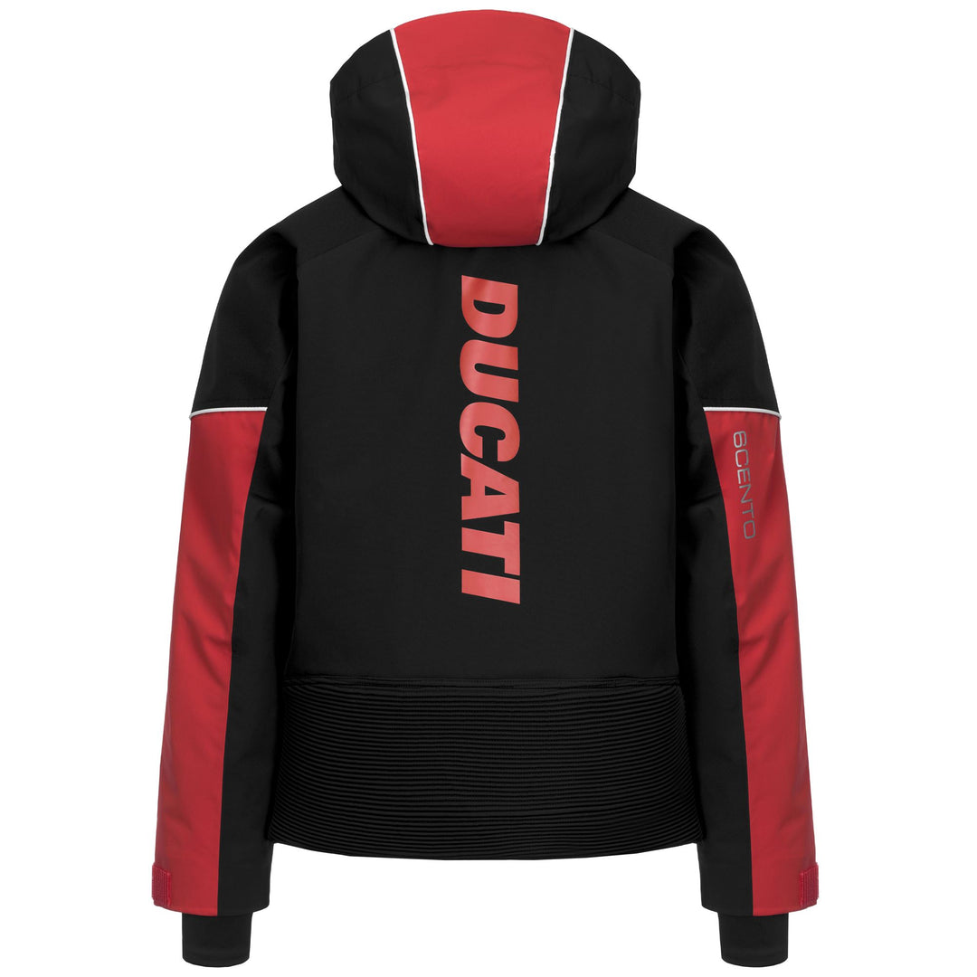 Black and Red Unisex Regular Fit Ski Jacket with Waterproof Protection main