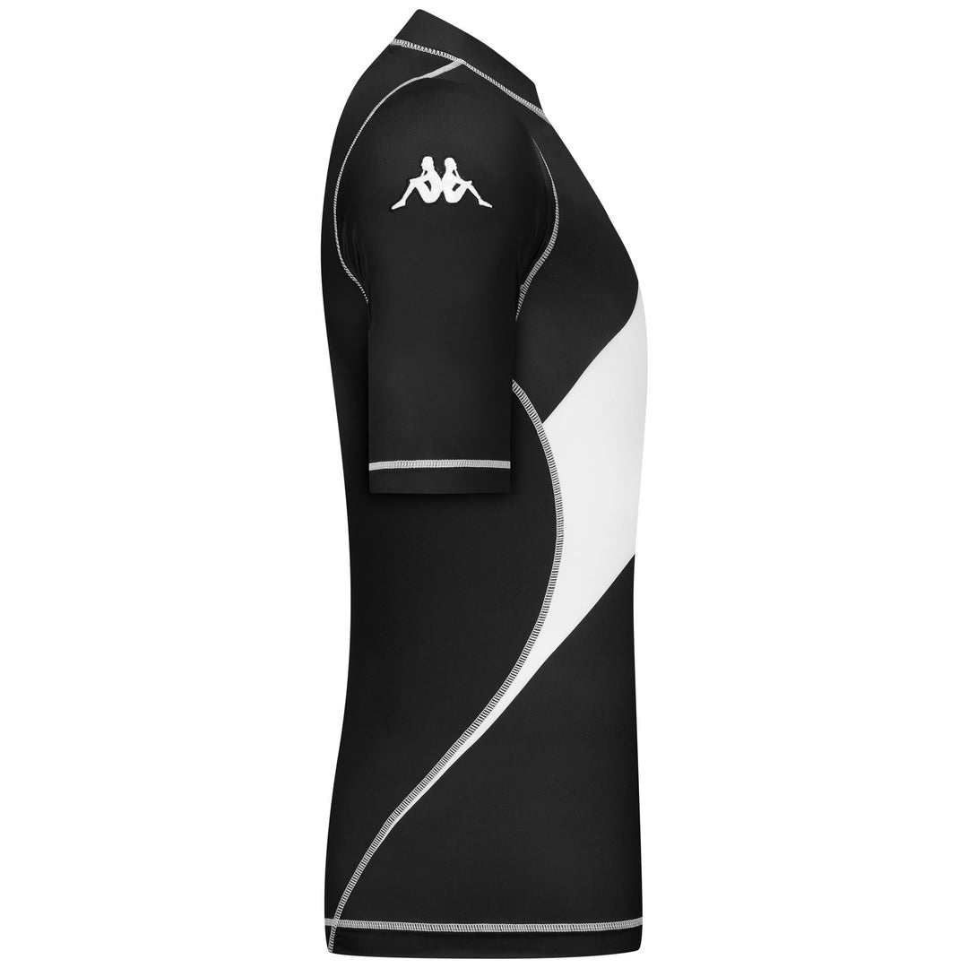 Black and White Men's Active Jersey in Stretch Fabric main