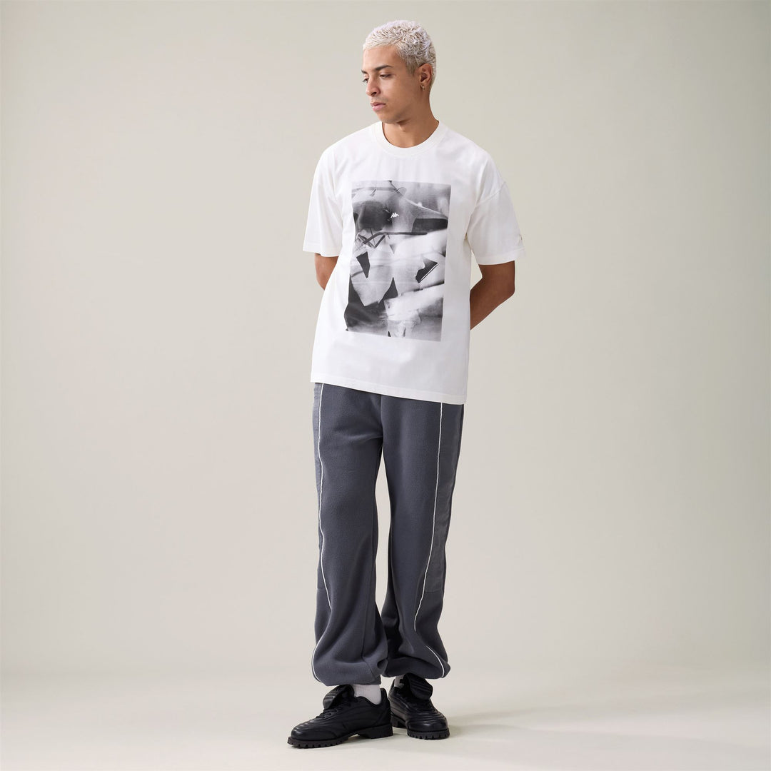 T-shirt de sport blanc pour homme, coupe confortable main