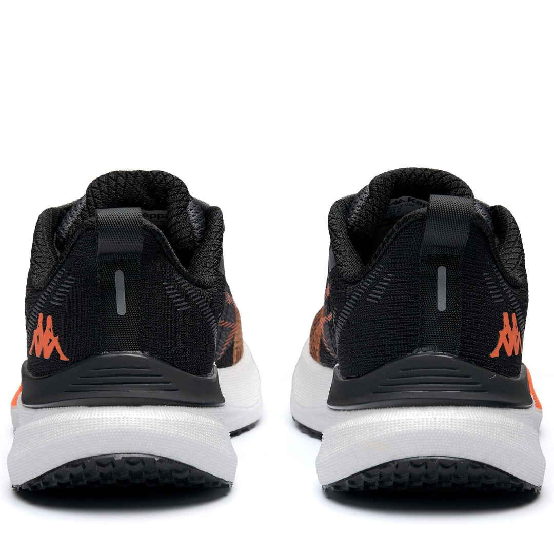 Grey and Orange Unisex Ultralight Running Shoes with Breathable Upper main