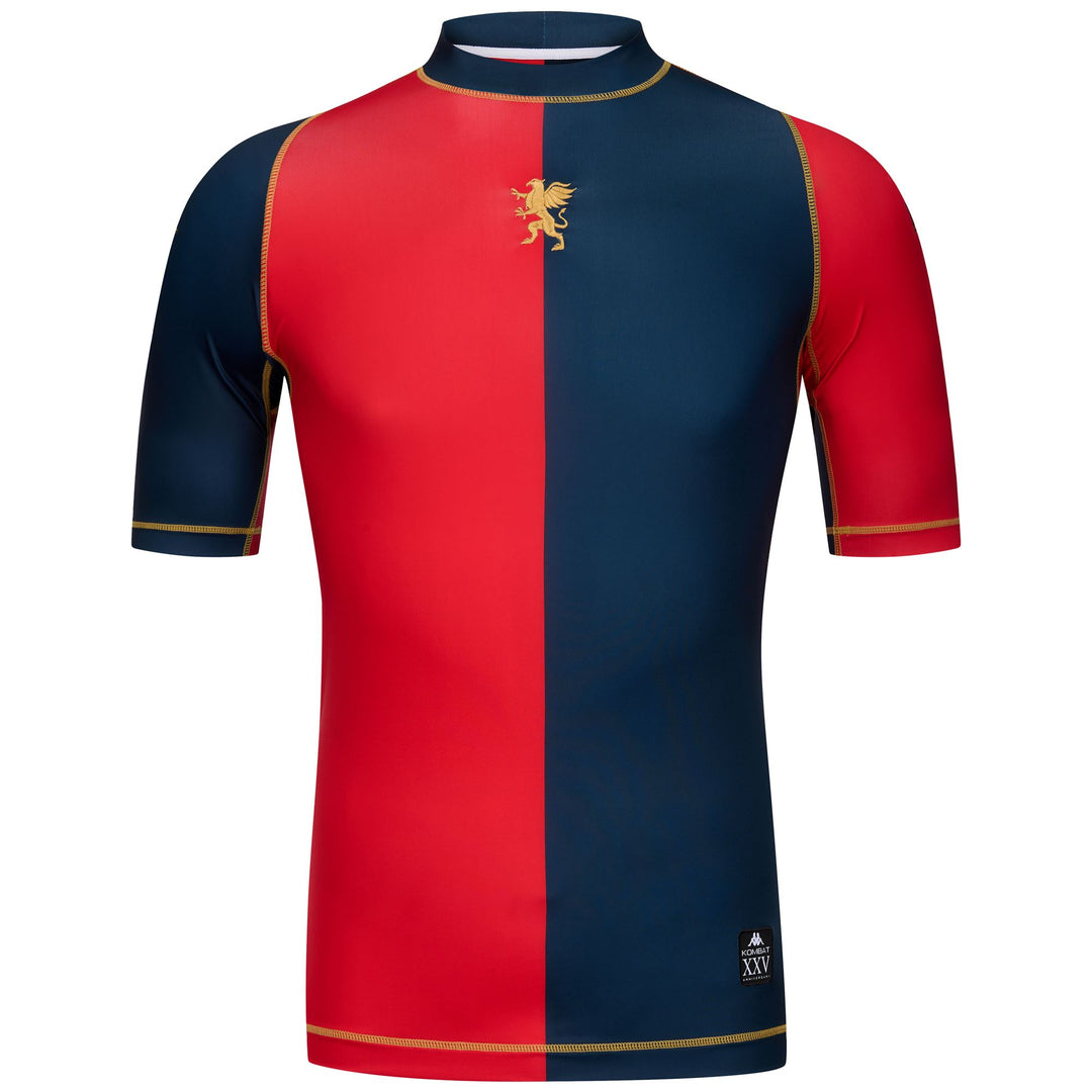 Red Men's Genoa Football Jersey in Hyper-Elastic Fabric 01