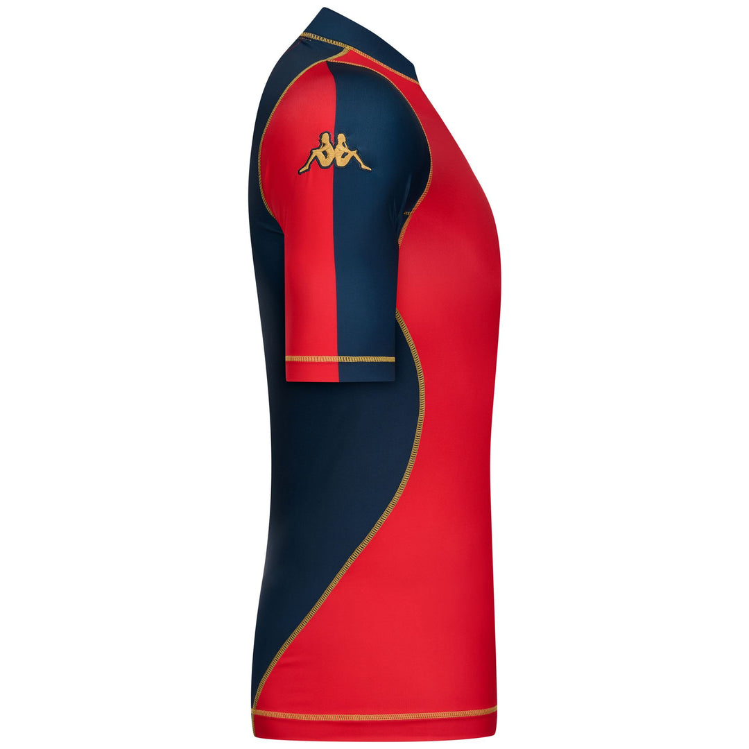 Maillot de football rouge Genoa pour homme en tissu hyper-élastique main