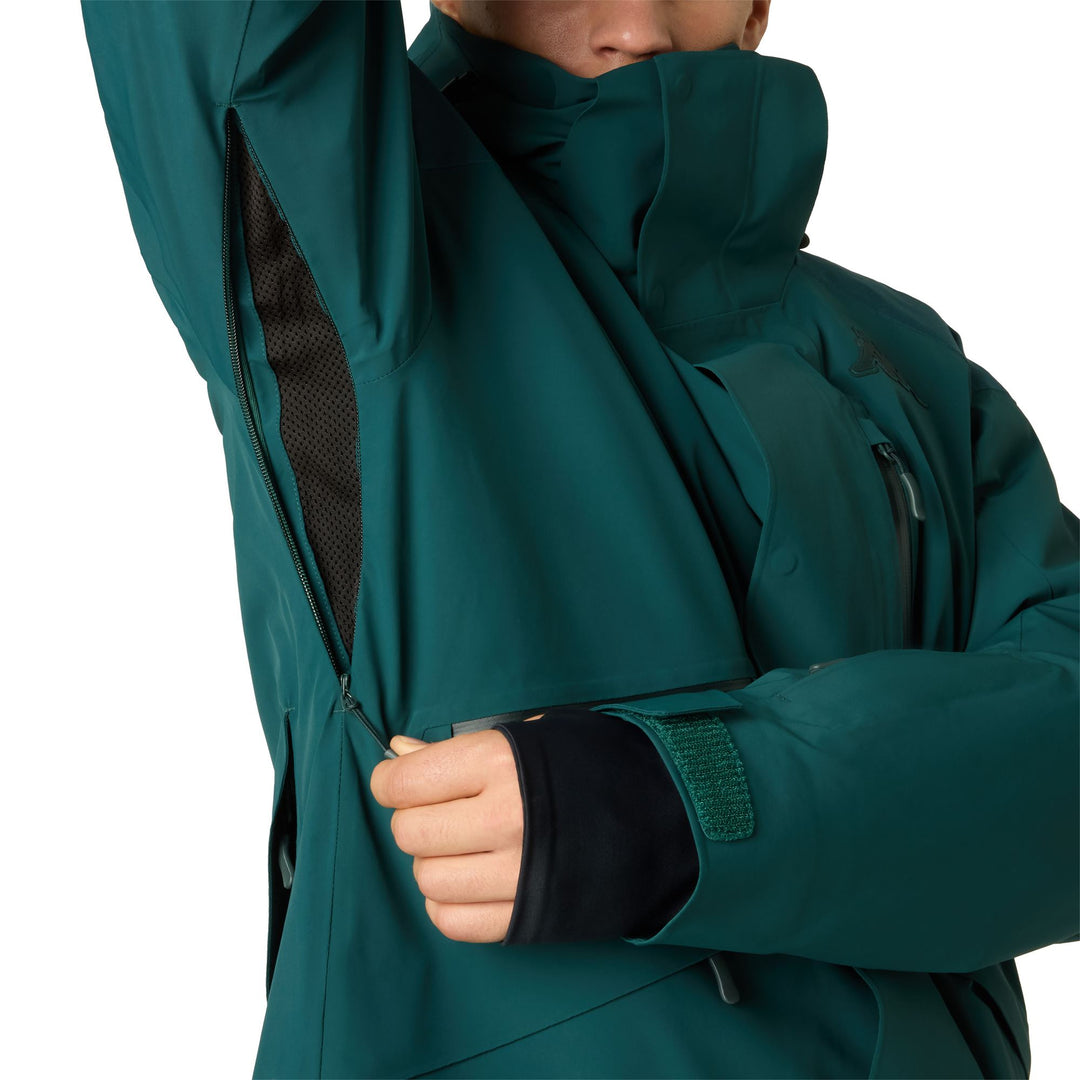 Blue Men's Insulated Ski Jacket with Waterproof Stretch Fabric main