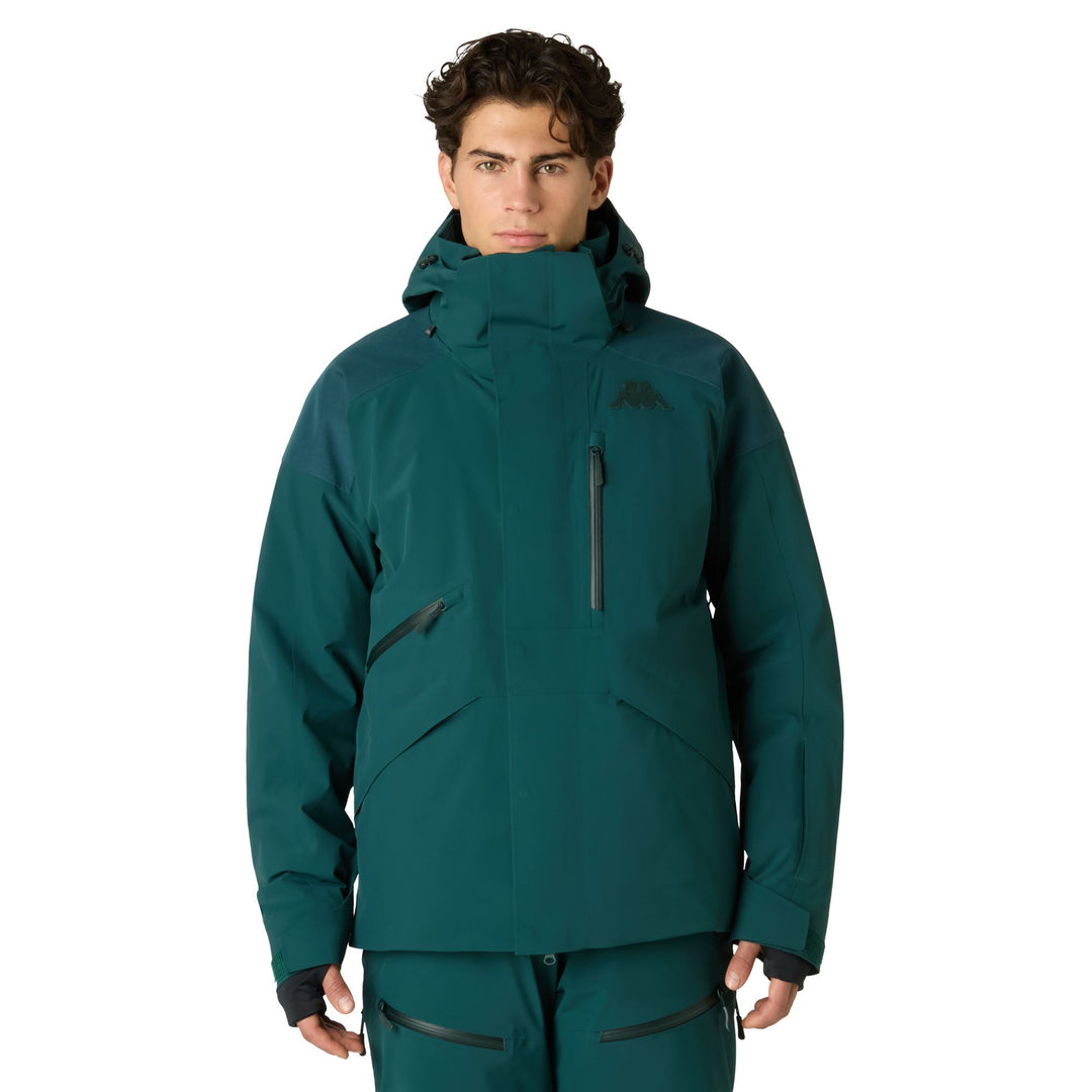 Blue Men's Insulated Ski Jacket with Waterproof Stretch Fabric main
