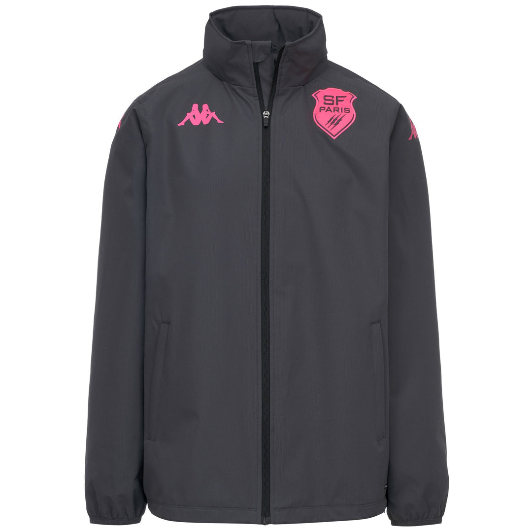 Veste imperméable d'entraînement de rugby pour homme, coupe classique, grise, avec protection contre l'eau 01