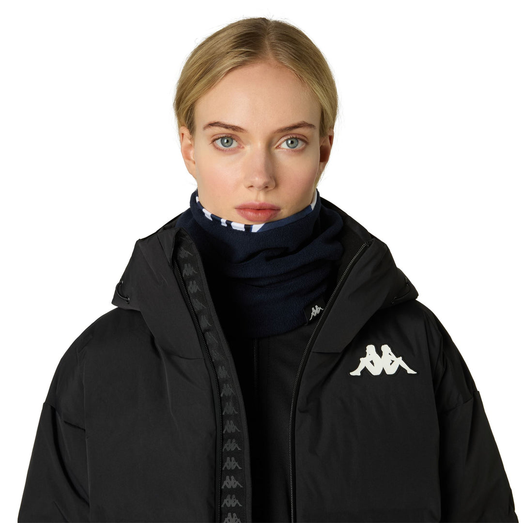 White and Blue Unisex Sportswear Warmneck Scarf in Polar Fabric main