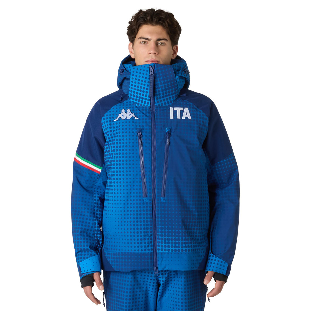 Blue Men's Ski Jacket with Fellex Insulation and Underarm Ventilation 01