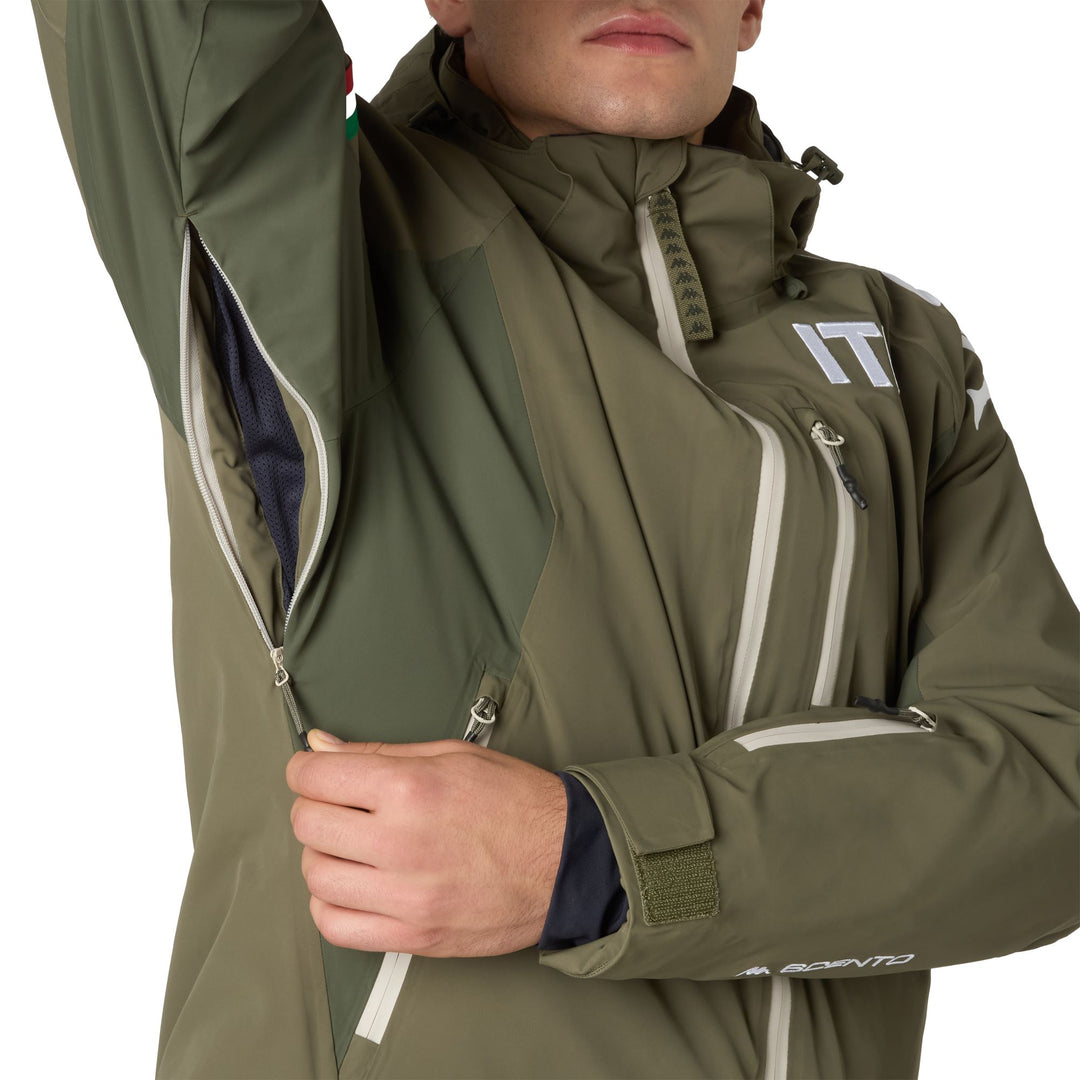 Green Men's Slim Fit Insulated Ski Jacket with Thermolite Insulation main