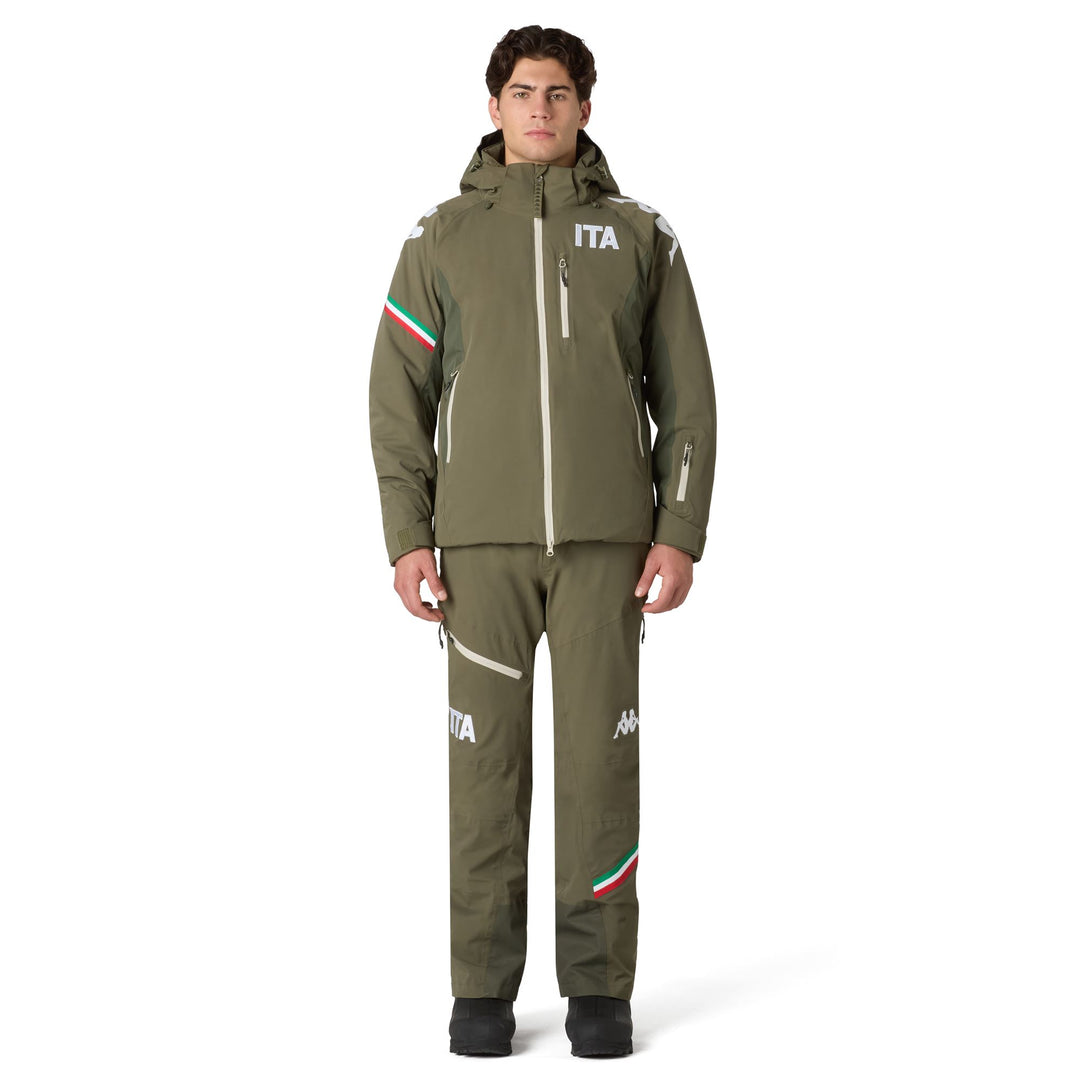 Green Men's Slim Fit Insulated Ski Jacket with Thermolite Insulation main