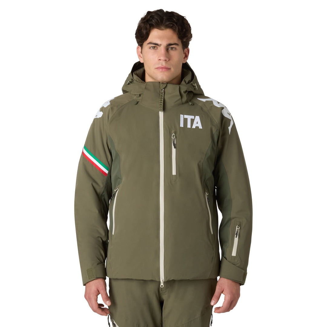 Green Men's Slim Fit Insulated Ski Jacket with Thermolite Insulation 01
