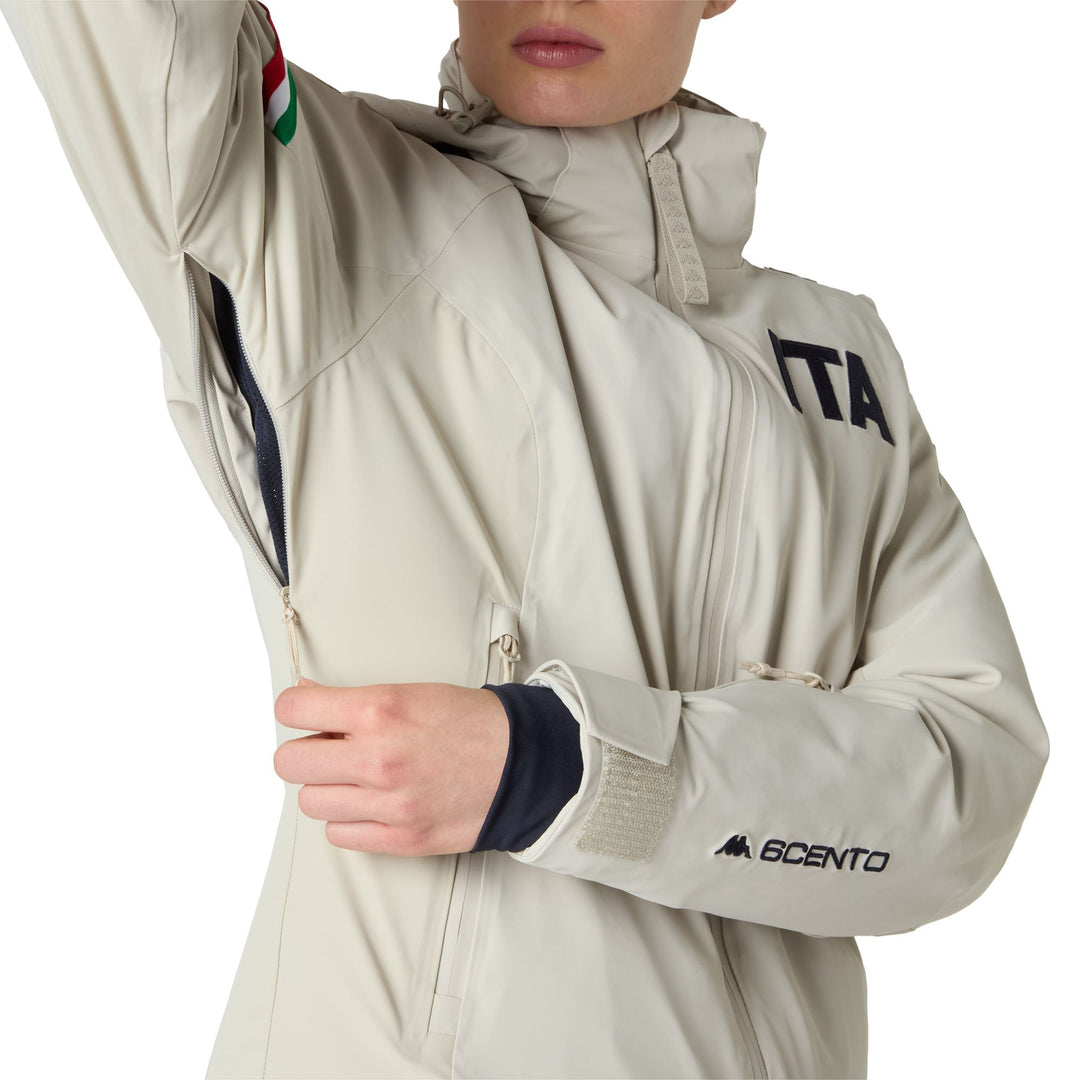 Beige Women's Insulated Waterproof Ski Jacket with Fellex Insulation main