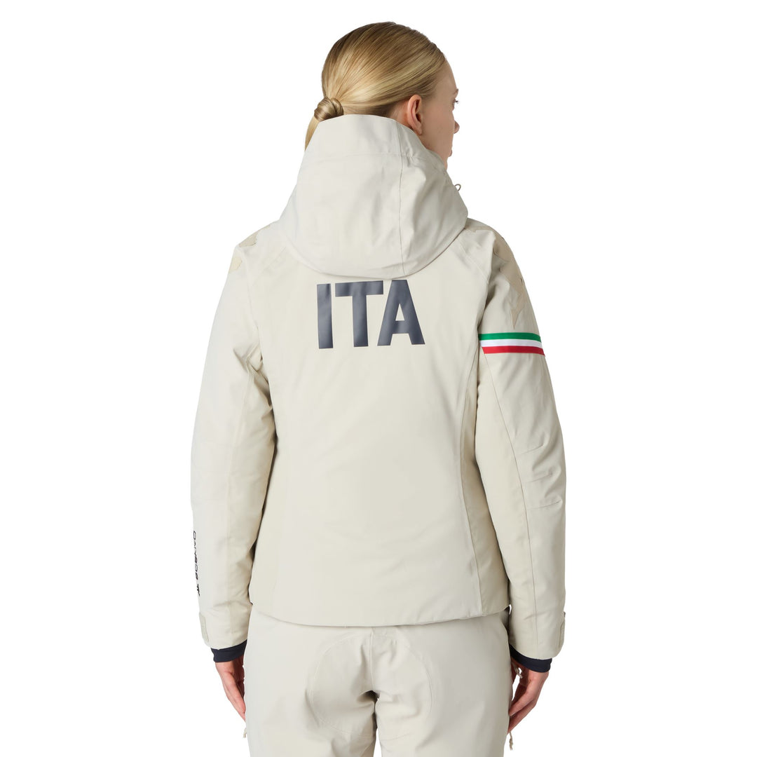 Beige Women's Insulated Waterproof Ski Jacket with Fellex Insulation main
