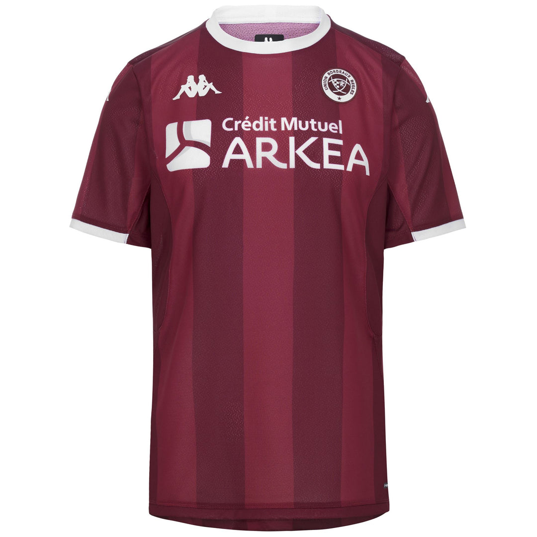 Maillot d'entraînement de rugby pour homme, coupe ajustée, en tissu recyclé rouge 01