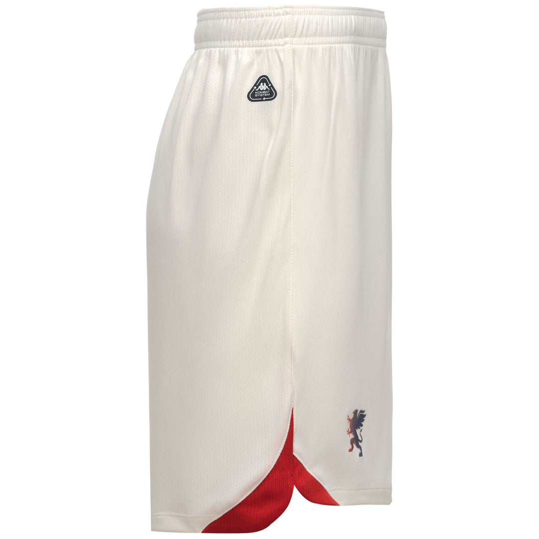 Pantaloncini da calcio da uomo bianchi del Genoa, leggeri e traspiranti. main