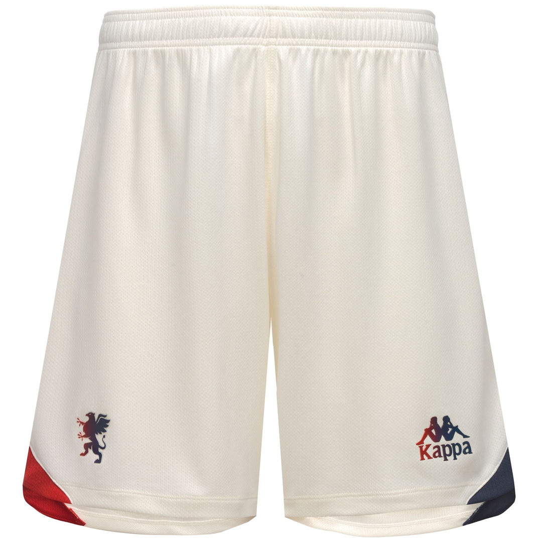 White Men's Genoa Football Shorts with Lightweight Breathability 01