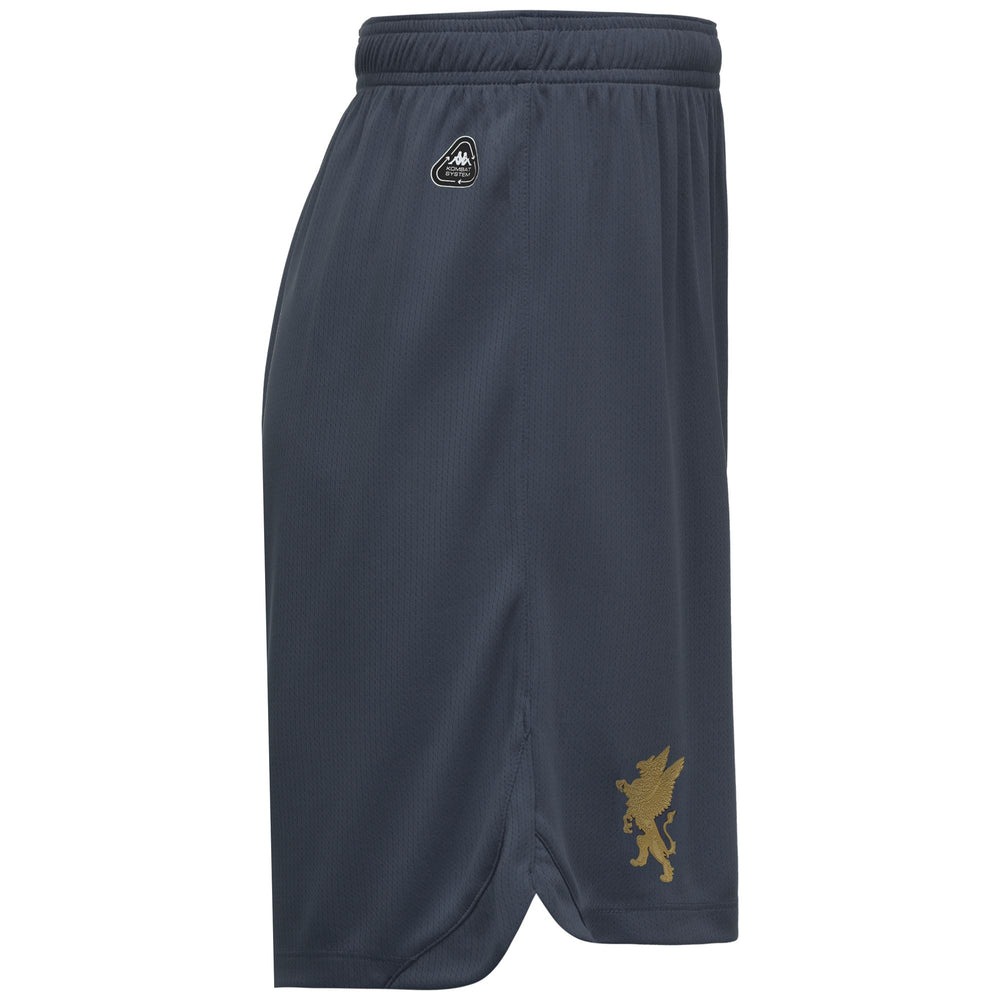 Blue Men's Genoa Football Shorts in Recycled Textured Fabric 02