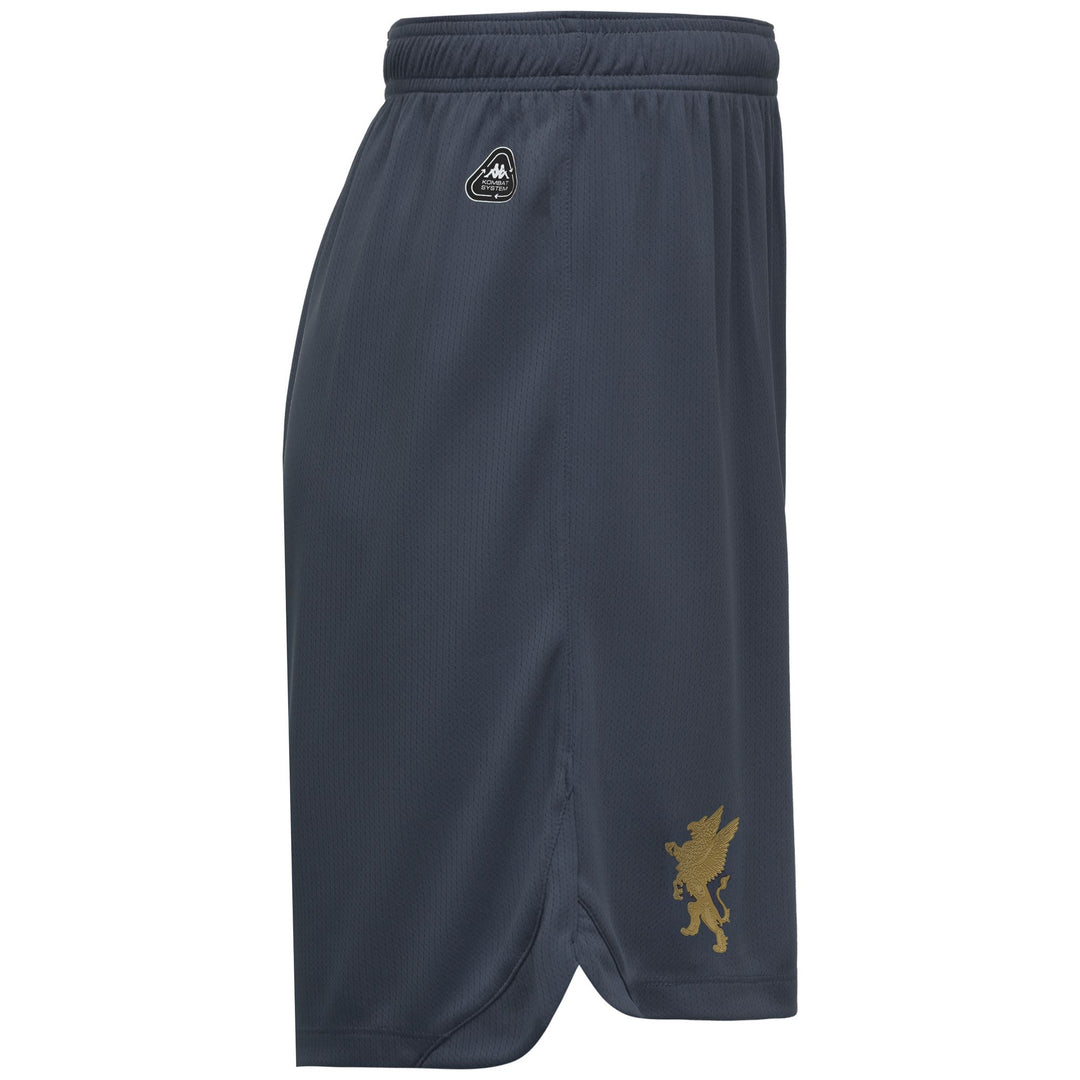 Short de football Genoa bleu pour homme en tissu texturé recyclé main