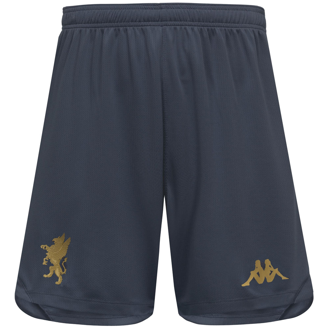 Blue Men's Genoa Football Shorts in Recycled Textured Fabric 01