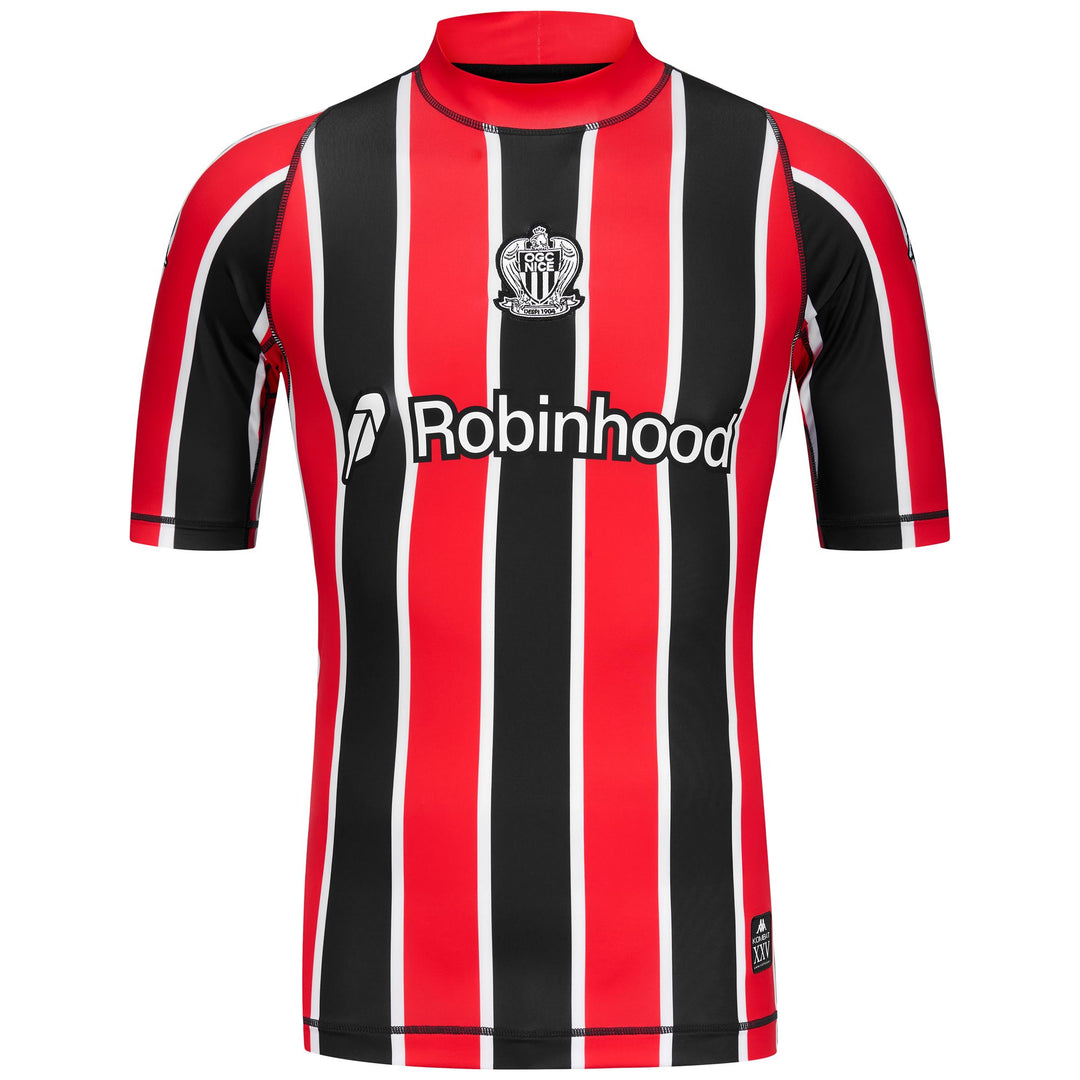 Red and black Men's Active Jersey in Stretch Fabric 01