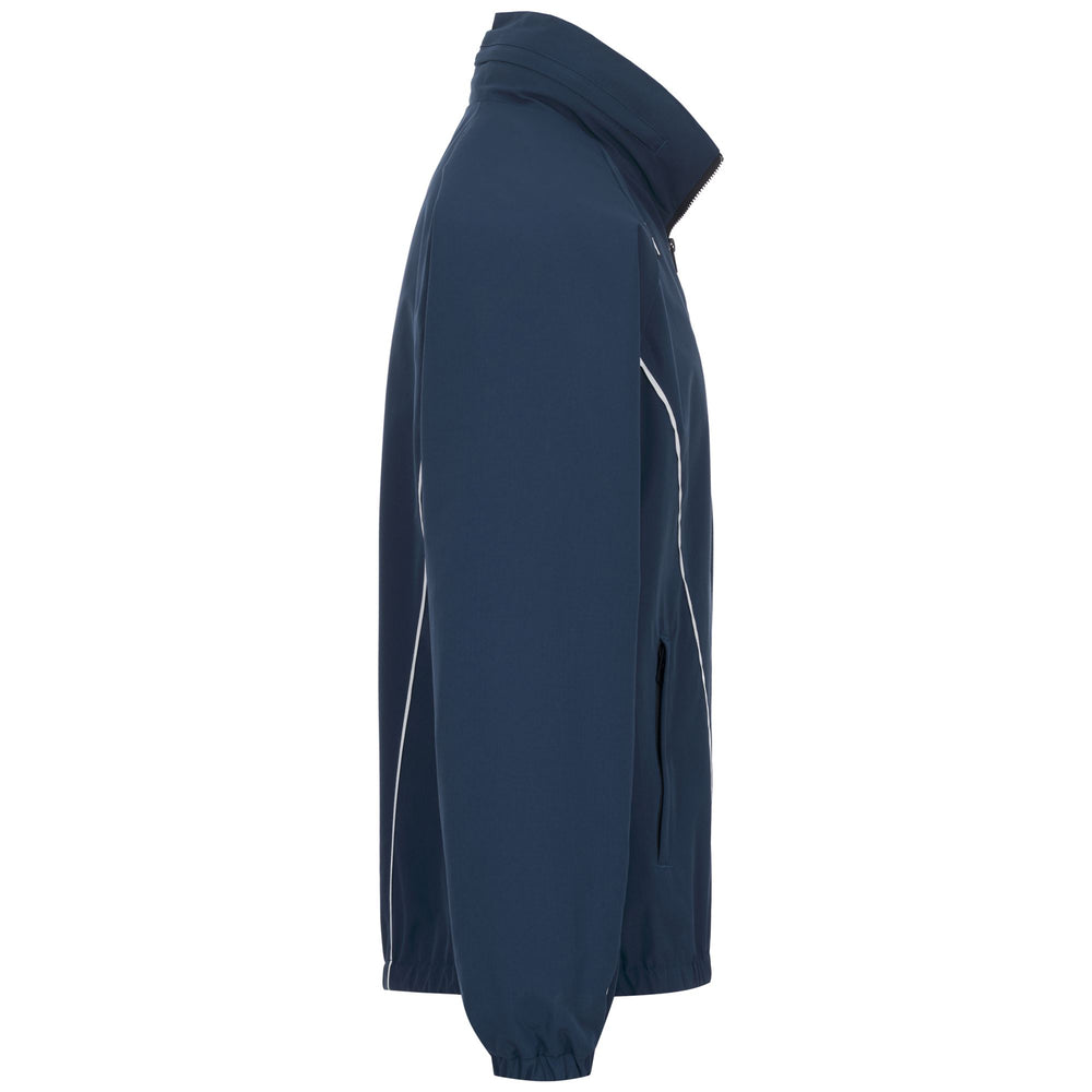 Giacca antipioggia blu da uomo, vestibilità regolare 02
