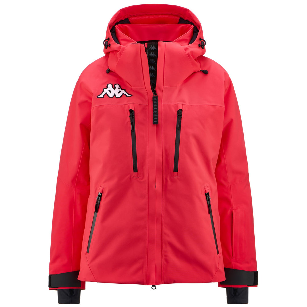 Pink Women's Padded Ski Jacket with Waterproof Protection 01