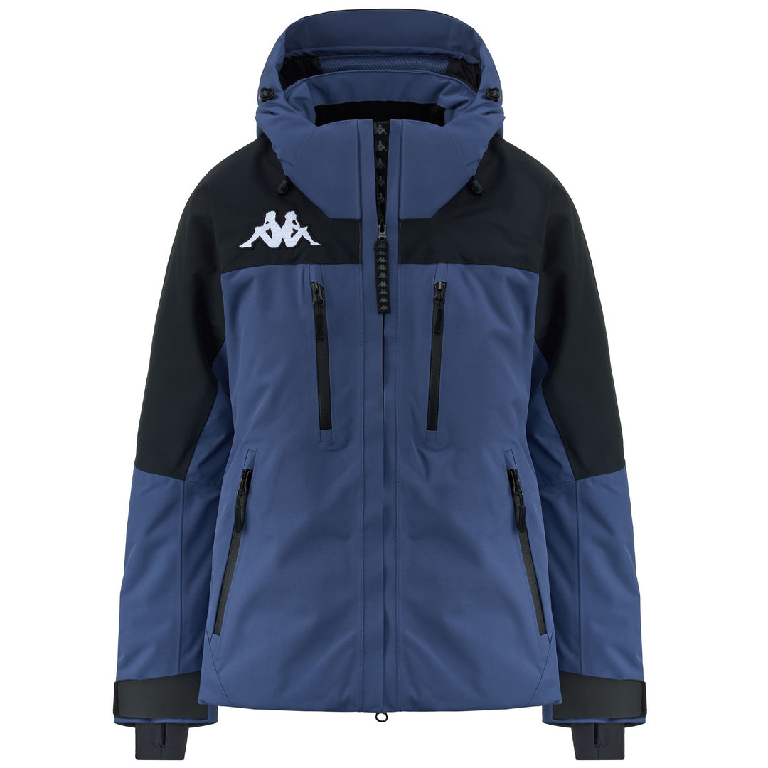 Blue Navy Women's Ski Mid Jacket with Waterproof Padding. 01