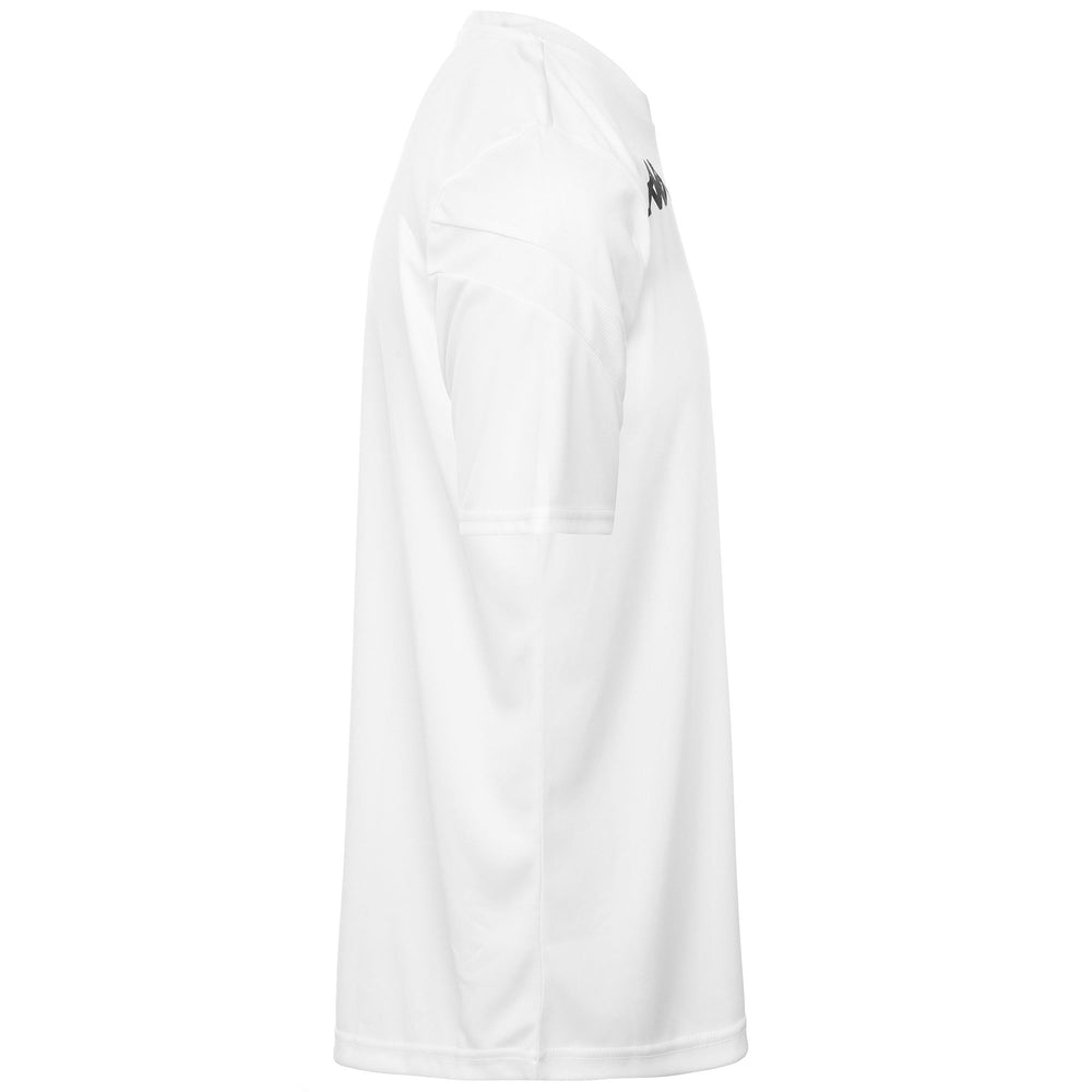 Camiseta blanca de fútbol para hombre en tejido interlock con corte regular 02