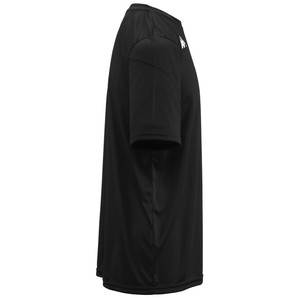 Camiseta de fútbol negra de corte regular para hombre en tejido interlock 02
