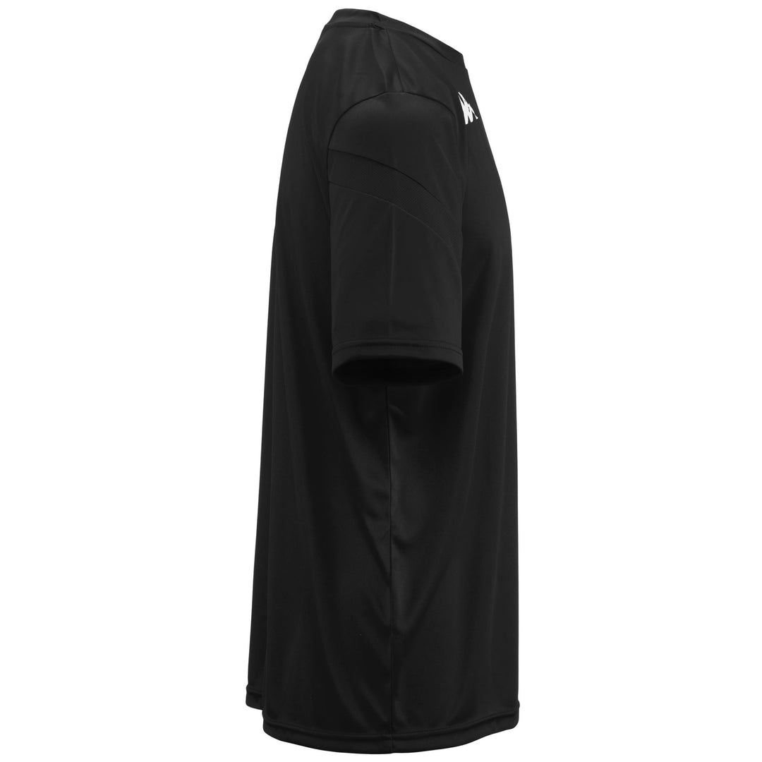 Maillot de football noir pour homme, coupe classique, en tissu mesh main
