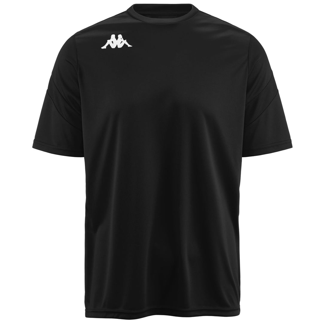 Black Men's Regular Fit Soccer Shirt in Interlock Fabric 01