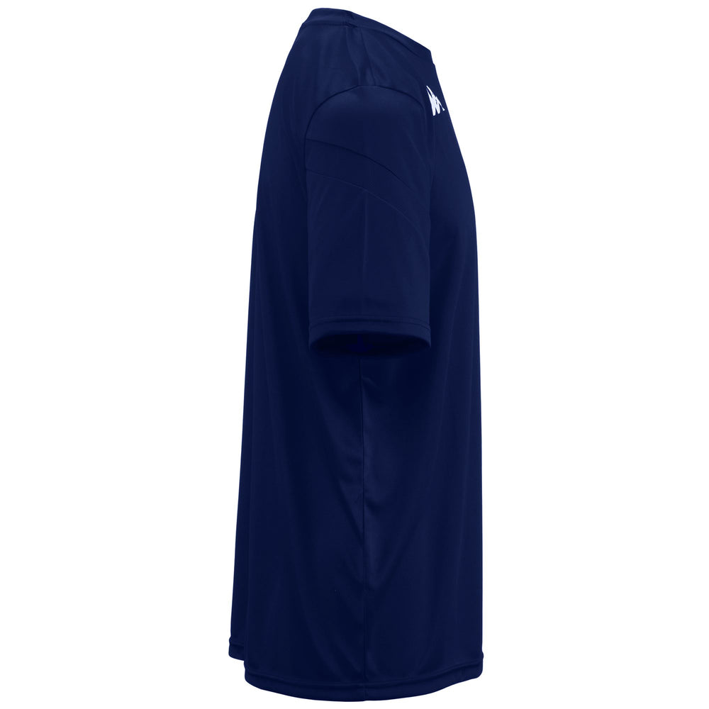 Camiseta azul de fútbol para hombre en tejido interlock con corte regular 02